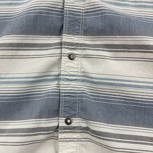 Kuhl Intriguer Shirt Snap Front Short Sleeve Striped Hiking Shirt - Picture 3 of 13